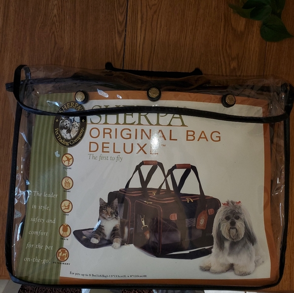 Sherpa Original Bag Deluxe Pet Carrier Black & Tan Small - Picture 1 of 10
